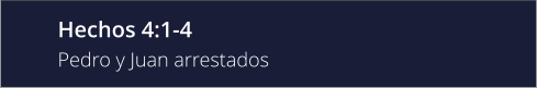 Hechos 4:1-4 Pedro y Juan arrestados