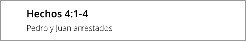 Hechos 4:1-4 Pedro y Juan arrestados